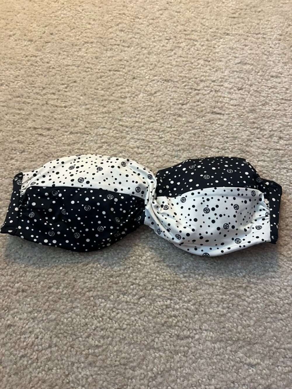 Victoria's Secret Polka Dot Strapless Bikini Top